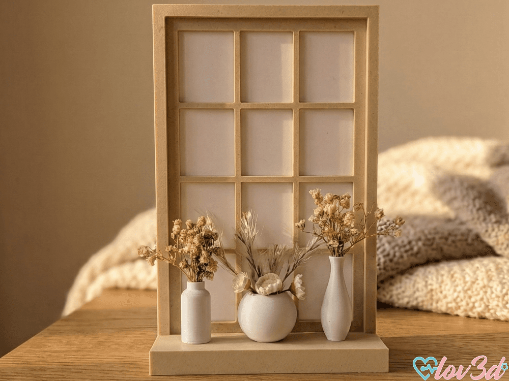 Mini Janela Decorativa com Vasos