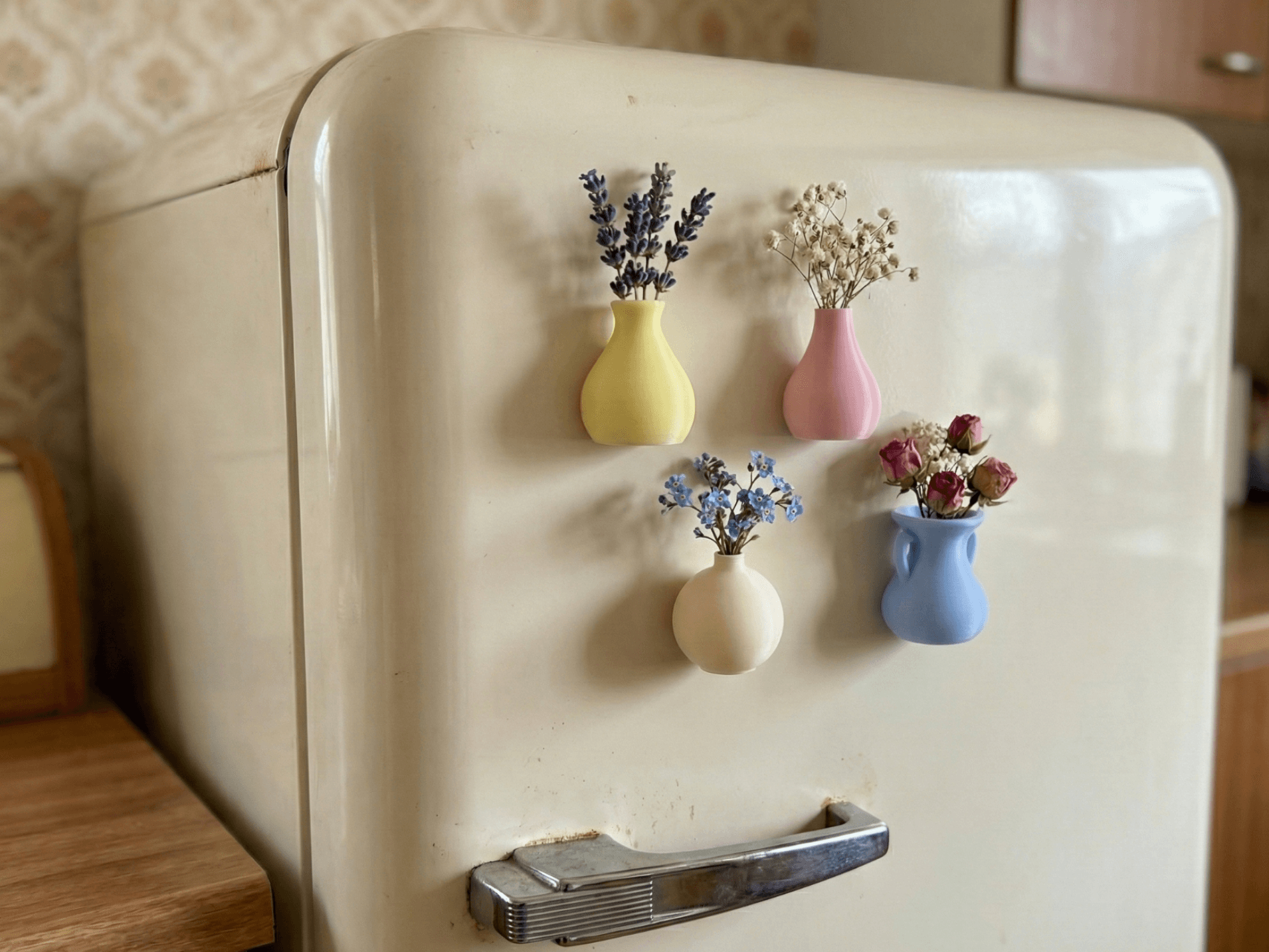 Kit Imã de Geladeira Mini Vasinhos